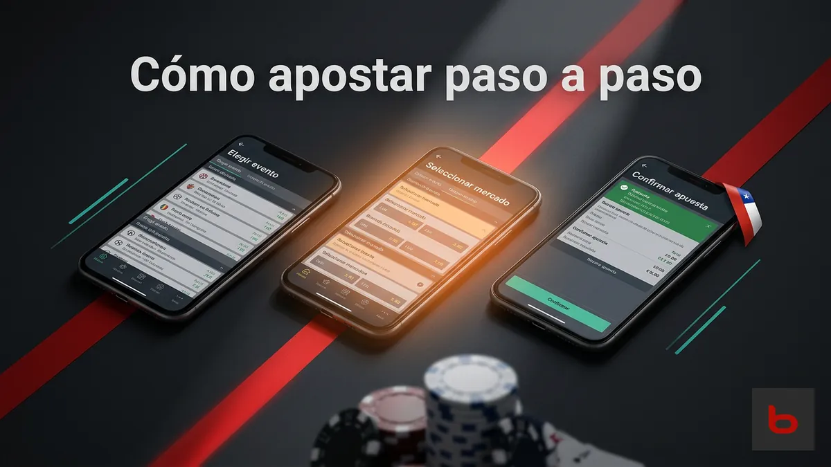 Pasos para apostar en Bodog Chile: elegir evento, mercado y confirmar la apuesta