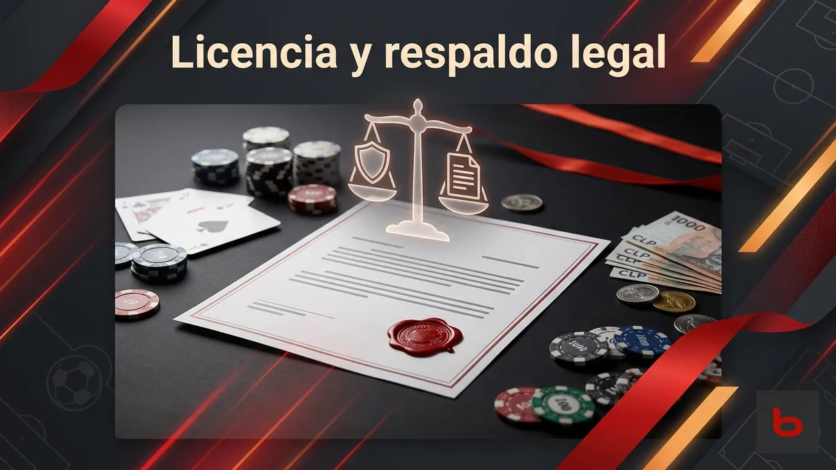 Balanza que representa la licencia de Curazao y el respaldo legal de Bodog en Chile