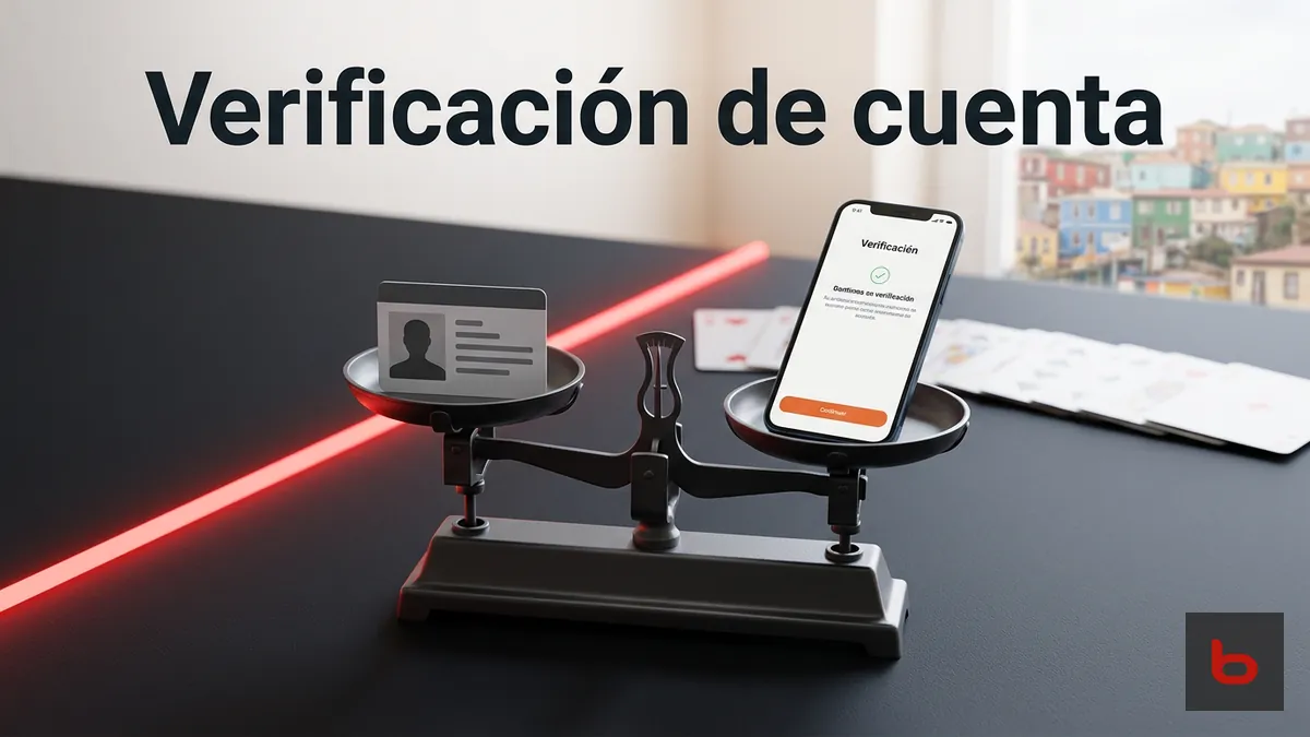Balanza simbolizando la verificación de identidad y documentos al registrar una cuenta en Bodog Chile